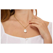 Perlas de Oriente Collar con colgante de perlas grandes Keishi - Oro/Blanco