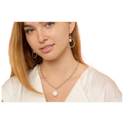 Perlas del Oriente Collar con colgante de perlas grandes Keishi - Plata/Blanco