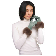 Guantes de ante sintético Powder Bettina - Azul hielo