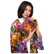 Neceser de terciopelo acolchado Powder Botanical Kaleidoscope - Multicolor