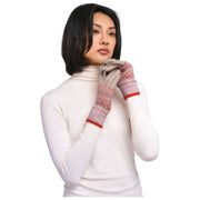 Guantes Powder Fair Isle - Mezcla de crema