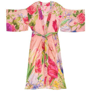 Powder Floral Study Kimono Gown - Petal Pink