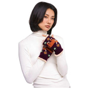Calentadores de muñeca Powder Highland Cow - Damson Purple