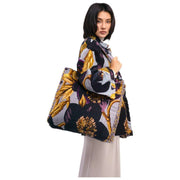 Bolso tote acolchado de terciopelo Powder Lux - Hellebore Blue