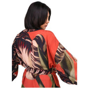 Vestido largo tipo kimono Powder Tulip - Rojo