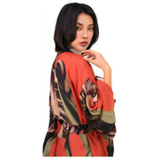 Vestido largo tipo kimono Powder Tulip - Rojo