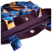 Bolso tote de terciopelo en polvo - Azul iris