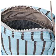 Bolso bandolera Roka Bond de lona reciclada - Rayas azules