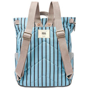Mochila mediana de lona reciclada Roka Canfield B - Rayas azules
