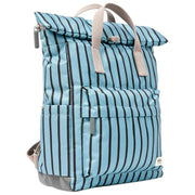 Mochila mediana de lona reciclada Roka Canfield B - Rayas azules