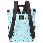 Mochila mediana de lona reciclada Roka Canfield B - Azul/Corazones azules