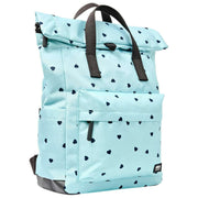 Mochila mediana de lona reciclada Roka Canfield B - Azul/Corazones azules