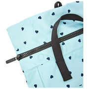 Mochila mediana de lona reciclada Roka Canfield B - Azul/Corazones azules