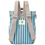 Mochila Roka Canfield B pequeña de lona reciclada - Rayas azules