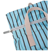 Mochila Roka Canfield B pequeña de lona reciclada - Rayas azules