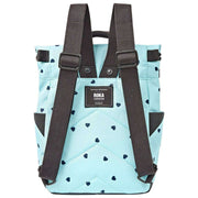 Mochila Roka Canfield B pequeña de lona reciclada - Azul/Azul Corazones