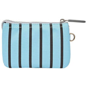 Cartera pequeña Roka Carnaby de lona reciclada - Rayas azules