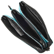Roka Carnaby Cartera pequeña de lona reciclada - Azul/Corazones azules