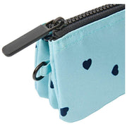 Roka Carnaby Cartera pequeña de lona reciclada - Azul/Corazones azules