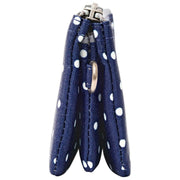 Cartera Roka Carnaby pequeña de lona reciclada - Lunares Azul Marino