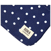 Cartera Roka Carnaby pequeña de lona reciclada - Lunares Azul Marino