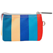 Cartera pequeña Roka Carnaby de lona reciclada - Raya ancha Multicolor