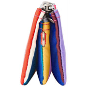 Cartera pequeña Roka Carnaby de lona reciclada - Raya ancha Multicolor