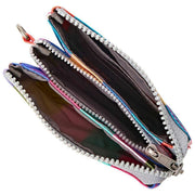 Cartera pequeña Roka Carnaby de lona reciclada - Raya ancha Multicolor