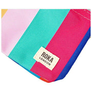 Cartera pequeña Roka Carnaby de lona reciclada - Raya ancha Multicolor
