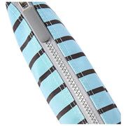 Bolso bandolera Roka Carnaby XL de lona reciclada - Rayas azules