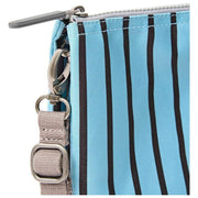 Bolso bandolera Roka Carnaby XL de lona reciclada - Rayas azules