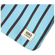 Bolso bandolera Roka Carnaby XL de lona reciclada - Rayas azules