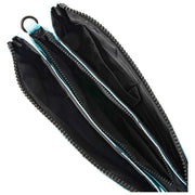 Bolso bandolera Roka Carnaby XL de lona reciclada - Azul/Corazones azules