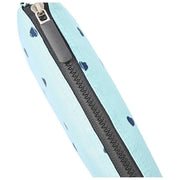 Bolso bandolera Roka Carnaby XL de lona reciclada - Azul/Corazones azules