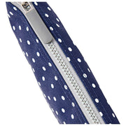Bolso bandolera Roka Carnaby XL de lona reciclada - Lunares azul marino