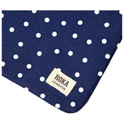 Bolso bandolera Roka Carnaby XL de lona reciclada - Lunares azul marino