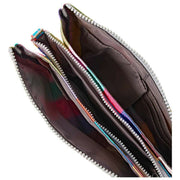 Bolso bandolera Roka Carnaby XL de lona reciclada - Rayas anchas Multicolor