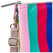 Bolso bandolera Roka Carnaby XL de lona reciclada - Rayas anchas Multicolor