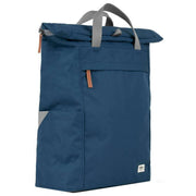 Roka Finchley A Medium Sustainable Canvas Backpack - Deep Blue