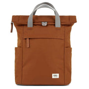 Roka Finchley A Small Recycled Canvas Backpack - Bran Brown