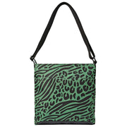 Bolso bandolera Roka Kennington B mediano de lona reciclada - Verde alcachofa