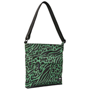Bolso bandolera Roka Kennington B mediano de lona reciclada - Verde alcachofa