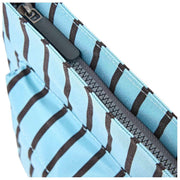 Bolso bandolera Roka Kennington B mediano de lona reciclada - Rayas azules