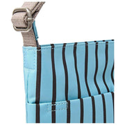 Bolso bandolera Roka Kennington B mediano de lona reciclada - Rayas azules
