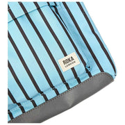 Bolso bandolera Roka Kennington B mediano de lona reciclada - Rayas azules