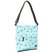 Roka Kennington B Bolso bandolera mediano de lona reciclada - Azul/Corazones azules