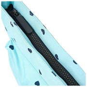 Roka Kennington B Bolso bandolera mediano de lona reciclada - Azul/Corazones azules