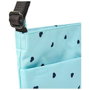 Roka Kennington B Bolso bandolera mediano de lona reciclada - Azul/Corazones azules