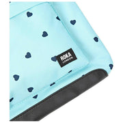 Roka Kennington B Bolso bandolera mediano de lona reciclada - Azul/Corazones azules
