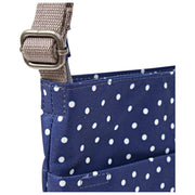 Bolso bandolera Roka Kennington B mediano de lona reciclada - Lunares azul marino